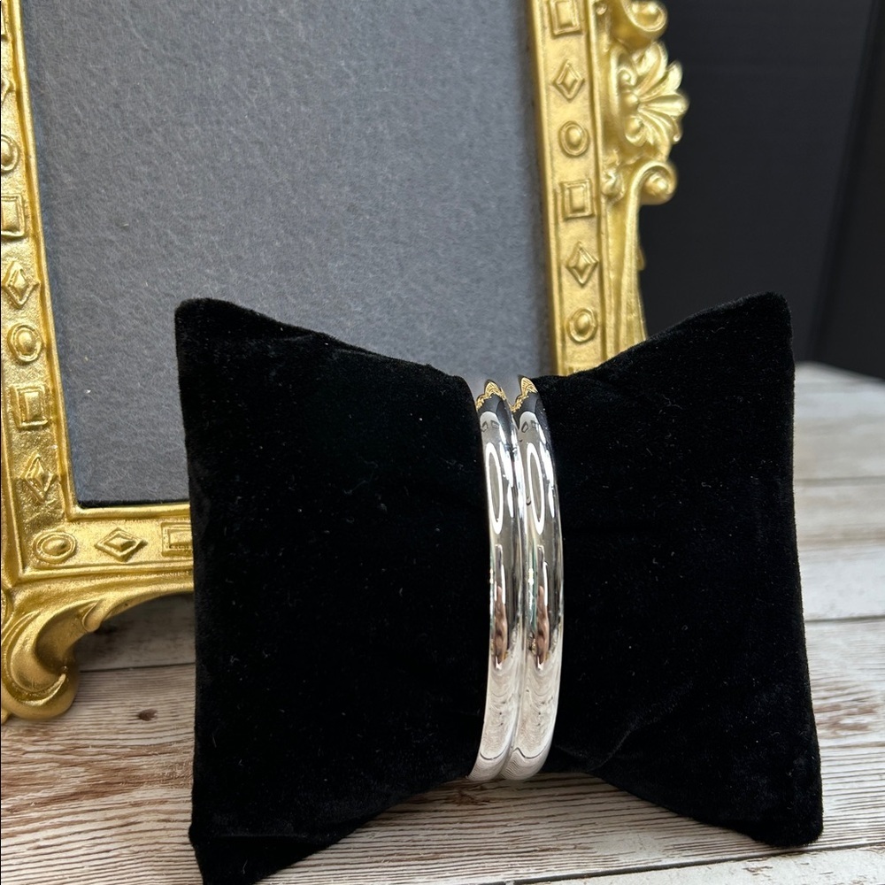 Monet Silver Tone Bangle Bracelet